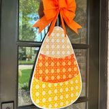 Randy Rattan Cane Candy Corn Door Hanger