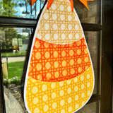 Randy Rattan Cane Candy Corn Door Hanger
