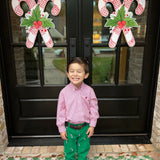 Claire the Red Candy Canes Door Hanger