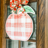 Gigi Gingham Apple Door Hanger