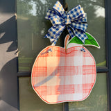 Gigi Gingham Apple Door Hanger