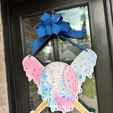 Baseball with Ice Cream Door Hanger