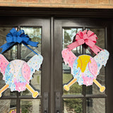 Baseball with Ice Cream Door Hanger