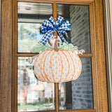 Sandra Jean Orange Pumpkin Door Hanger