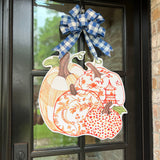 Lana Orange Pumpkins Door Hanger