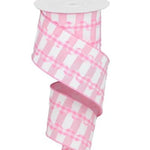 Light pink and white stripes with gingham ric rac.JPG