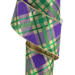 Mardi Gras Glitter Plaid on Metallic.JPG