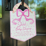 Pink Shhh Baby Sleeping Sign