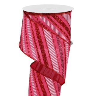 Pink and Red Multi Diagonal Stripes.JPG