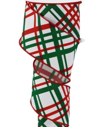 Red Green and White Christmas Windowpane Plaid RGE1653K2.JPG