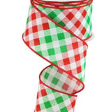 Red White and Green Diagonal Check.JPG