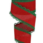 Red with Emerald Green Scalloped Edges.JPG