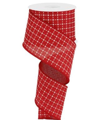 Red with White Embroidered Squares.JPG