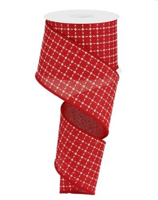 Red with White Embroidered Squares.JPG