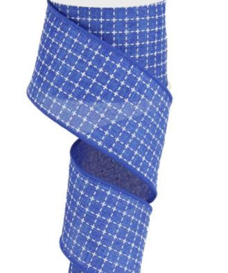 Royal Blue with White Embroidered Squares.JPG