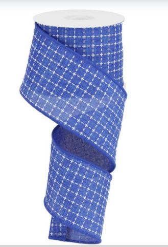 Royal Blue with White Embroidered Squares.JPG