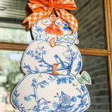 Stacy Chinoiserie Pumpkin Tower with Tassel Door Hanger