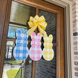 The Melissa Peeps Gingham Door Hanger