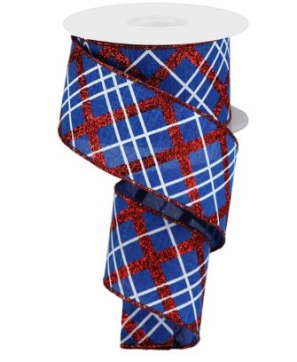 red white and blue printed plaid with glitter.JPG